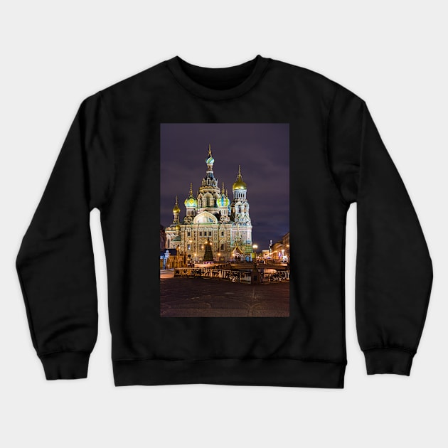 Church of the Savior on Spilled Blood, St. Petersburg, Russia Crewneck Sweatshirt by auradius